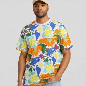 world Floral Map tee